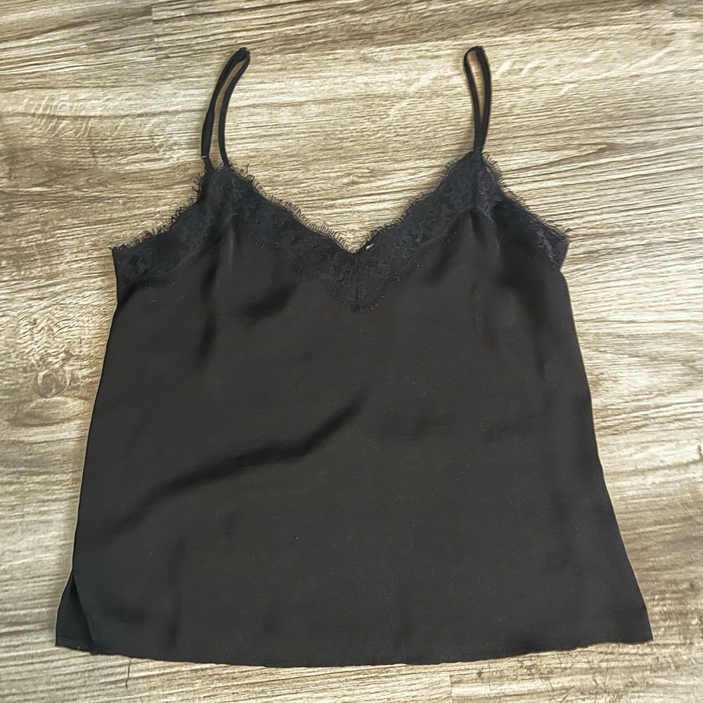 BP Black Lace Trim Tank Top